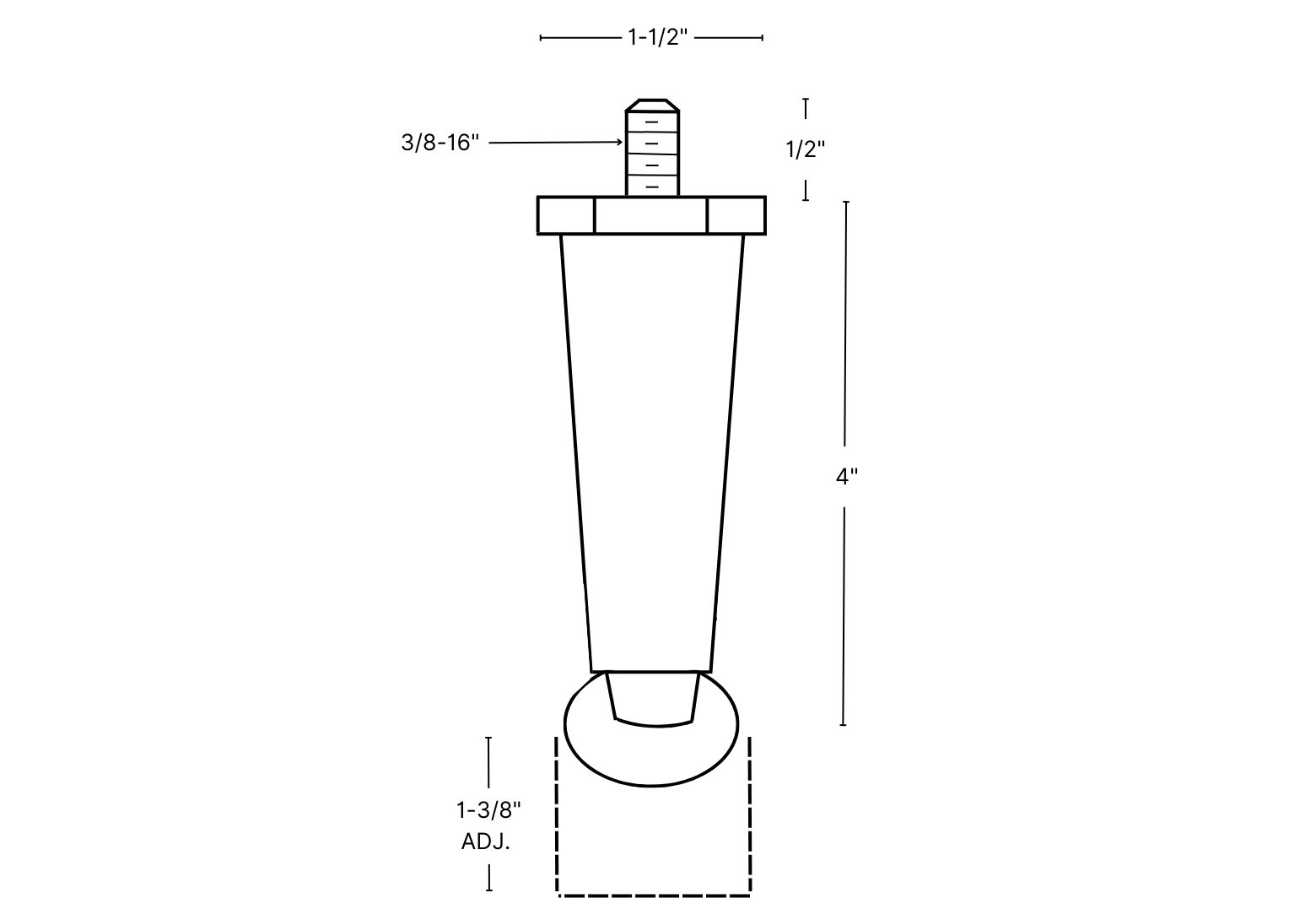appliance leg drawing